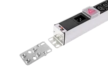 Вертикальный блок розеток Rem-16 с выкл., 14 IEC 60320 C13, 10 C19, вход C20 16A, алюм., 33-48U