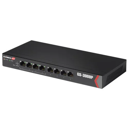 Коммутатор Edimax GS-3008P (1000 Base-TX (1000 мбит/с), Без SFP портов)