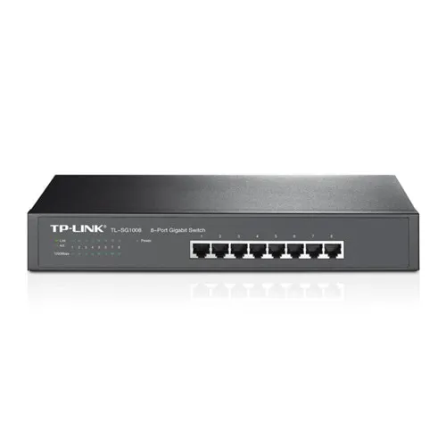 Коммутатор TP-Link TL-SG1008(UN) (1000 Base-TX (1000 мбит/с), Без SFP портов)