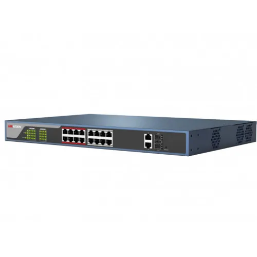 Коммутатор Hikvision DS-3E0318P-E/M(B) (100 Base-TX (100 мбит/с), 1 SFP порт)