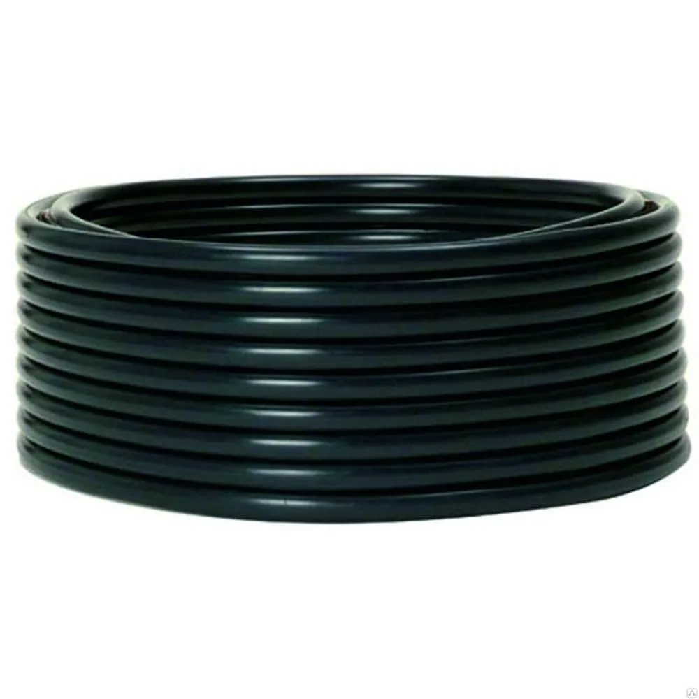 Труба гладкая жесткая ПНД черная d25мм (100м) EKF