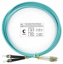 Патч-корд оптический duplex LC-ST 50/125 mm OM3 2м LSZH Cabeus