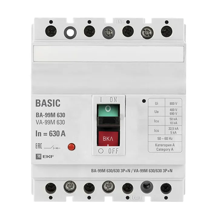 ВА-99М 630/630А 3P+N 50кА EKF