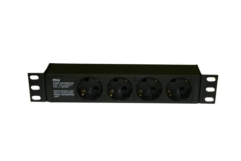 Hyperline SHE10-4SH-IEC Блок силовых розеток
