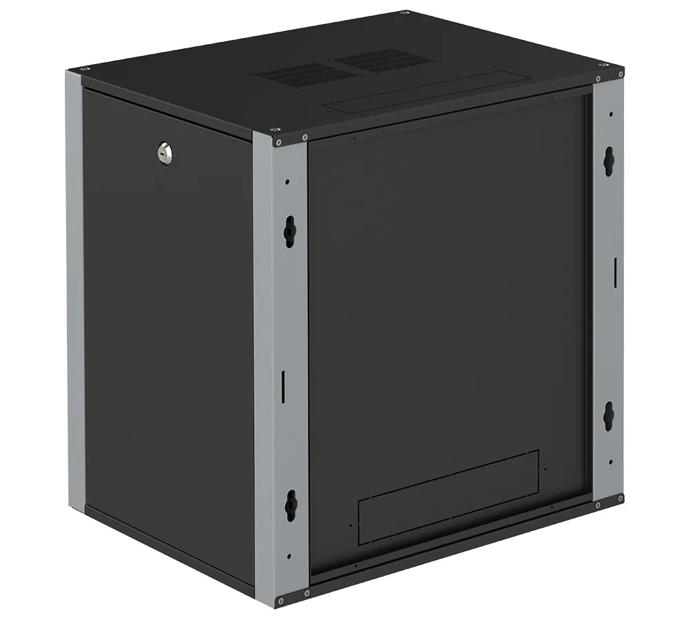 SYSMATRIX WP 6306.910 Шкаф телекоммуникационный настенный 19" 6U 600x350x315mm (ШхГхВ) дверь стекло, цвет черный (RAL 9004/RAL7000)
