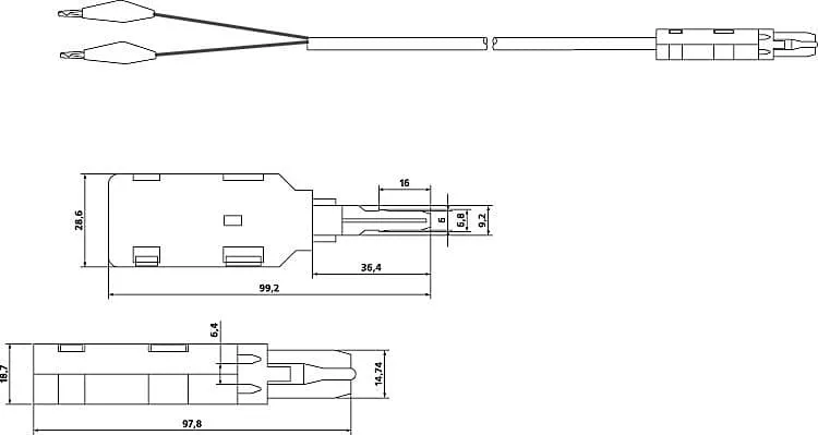 Cabeus TC-2-pin-ST