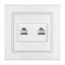 Минск Розетка RJ-45+Phone СП белая EKF