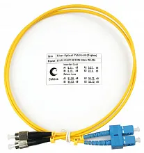 Патч-корд оптический duplex SC-FC 9/125 sm 1м LSZH Cabeus