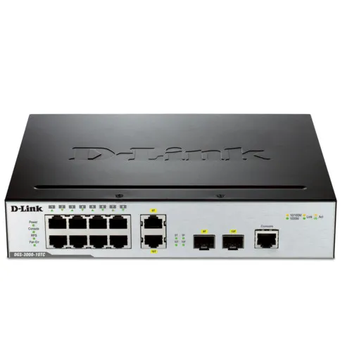 Коммутатор D-link DGS-3000-10TC (1000 Base-TX (1000 мбит/с), Без SFP портов)