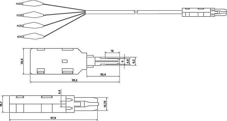 Cabeus TC-4-pin-ST