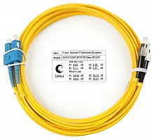 Патч-корд оптический duplex SC-FC 9/125 sm 5м LSZH Cabeus