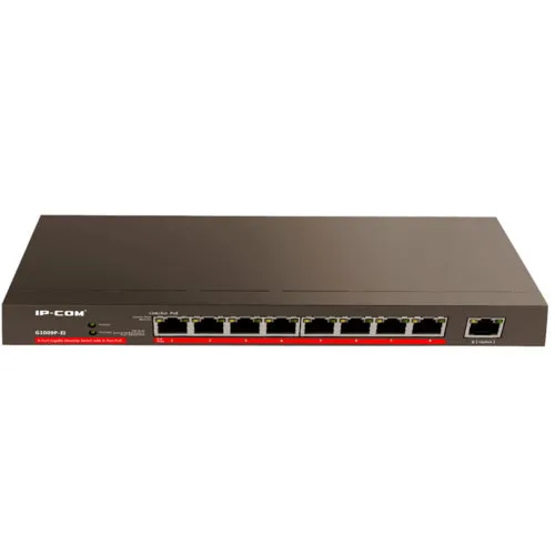 Коммутатор IP-COM G1009P (1000 Base-TX (1000 мбит/с), Без SFP портов)
