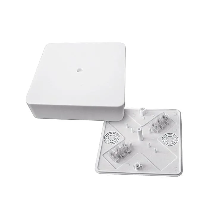 Коробка разветвительная КМР-030-032кг наружная (100х100х28) белая с клеммником EKF