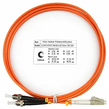 Патч-корд оптический duplex LC-ST 62,5/125 mm 1,5м LSZH Cabeus