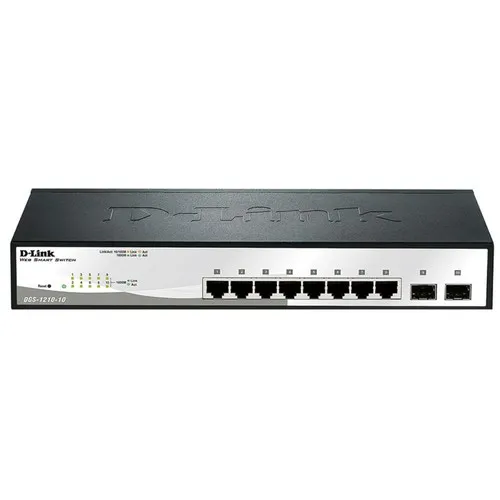 Коммутатор D-link DGS-1210-10 F1A DGS-1210-10/F1A (1000 Base-TX (1000 мбит/с), 2 SFP порта)
