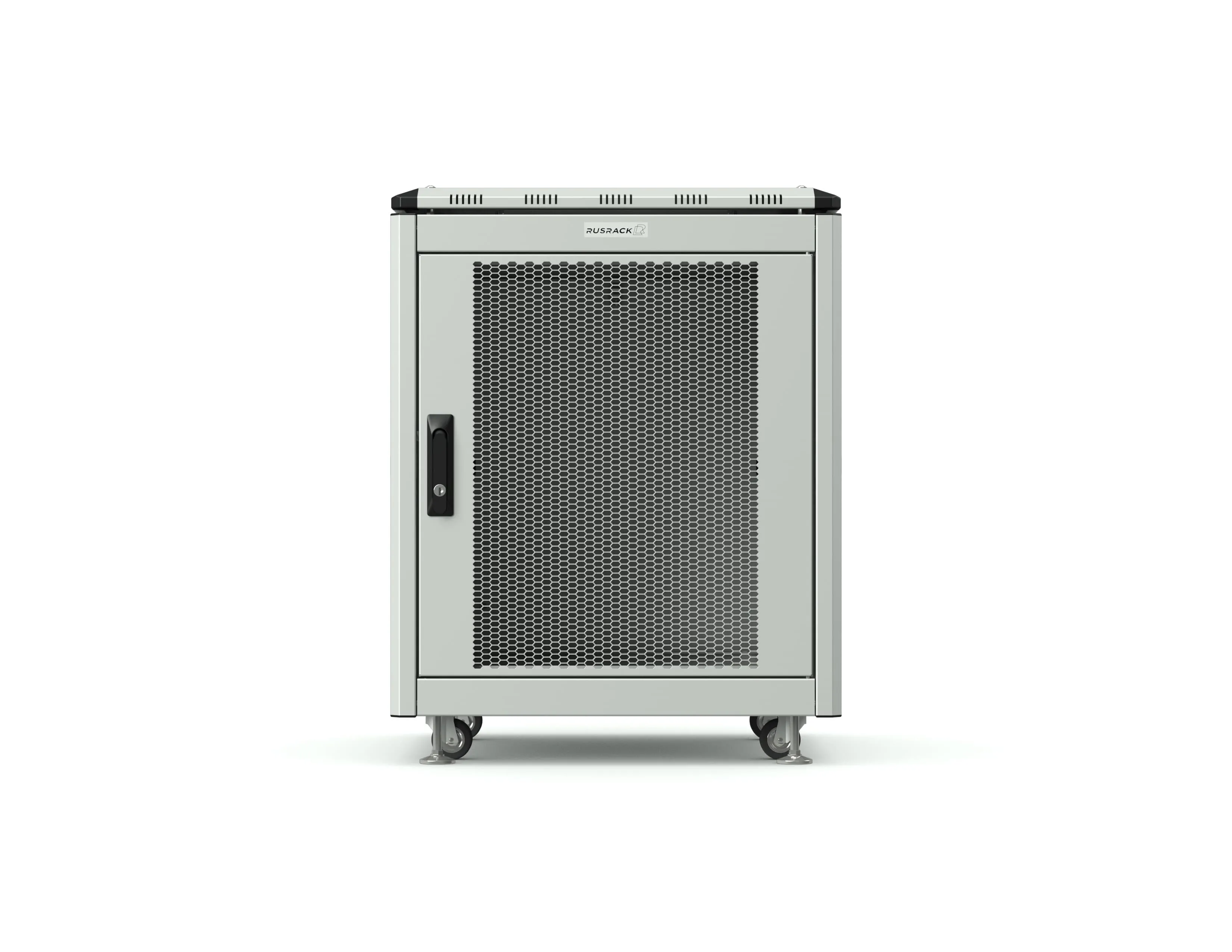RUSRACK напольный 12U 600х600, перф. дверь