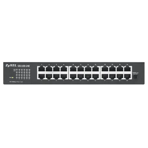 Коммутатор Zyxel GS1100-24E (1000 Base-TX (1000 мбит/с), 2 SFP порта)