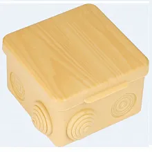 Коробка распаячная КМР-030-014 с крышкой  (100х100х55), 8 мембр. вводов светл. дер. IP54 EKF