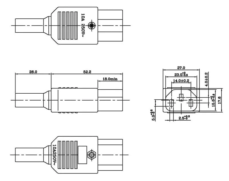 Hyperline CON-IEC320C13