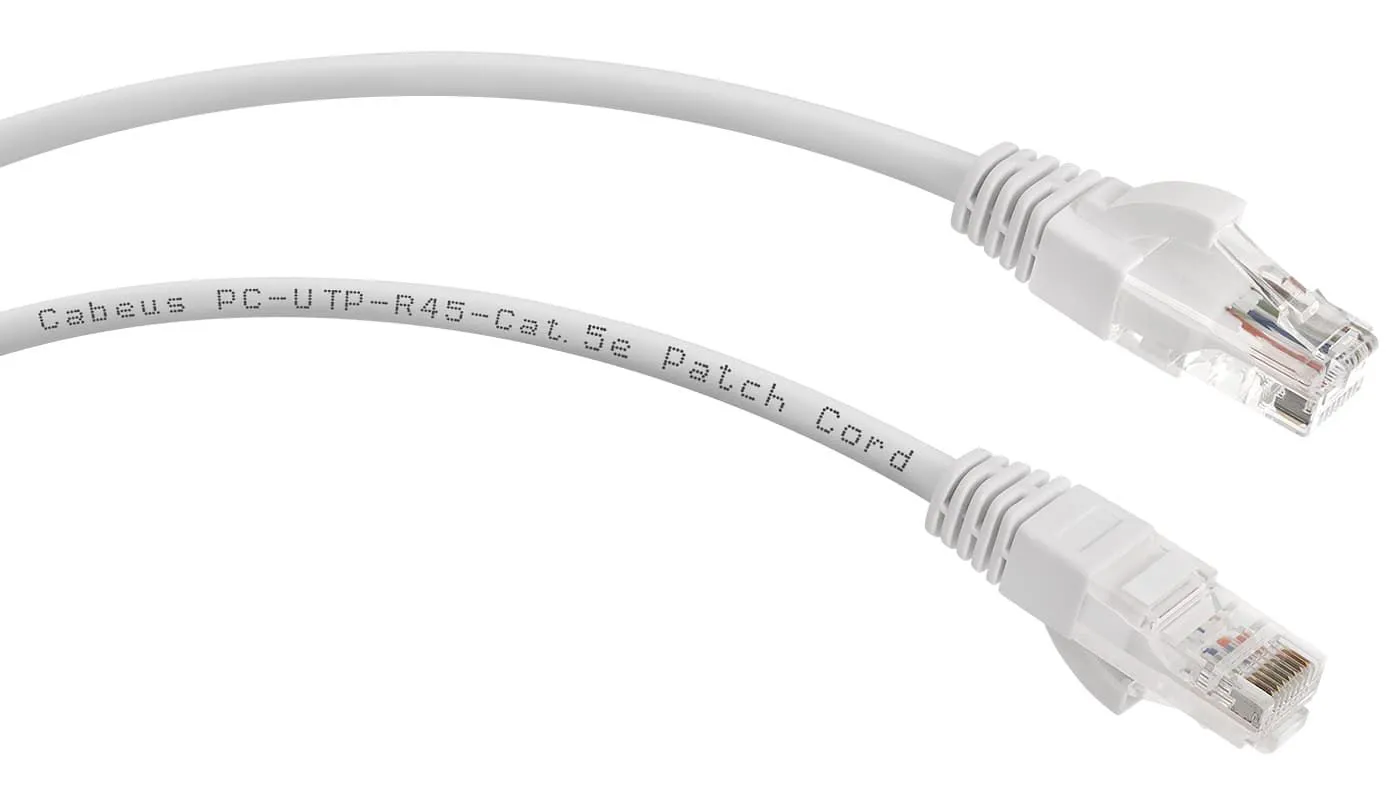 Cabeus PC-UTP-RJ45-Cat.5e-2m-WH