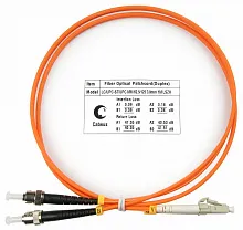 Патч-корд оптический duplex LC-ST 62,5/125 mm 1м LSZH Cabeus