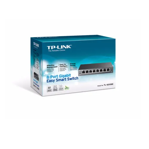 Коммутатор TP-Link TL-SG108E (1000 Base-TX (1000 мбит/с), Без SFP портов)