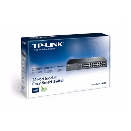 Коммутатор TP-Link Easy Smart TL-SG1024DE (1000 Base-TX (1000 мбит/с), Без SFP портов)