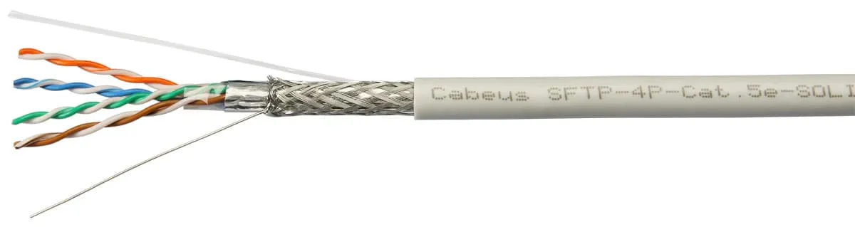 Cabeus SFTP-4P-Cat.5e-SOLID-GY