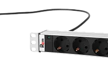 Вертикальный блок розеток Rem-16 с инд., 25 Schuko, 16A, алюм., 42-48U, шнур 3 м.
