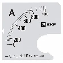 Шкала сменная для A721 800/5А-1,5 EKF