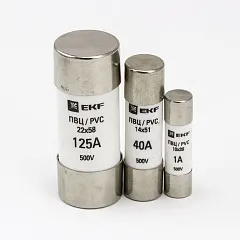 Плавкие вставки цилиндрические ПВЦ EKF PROxima