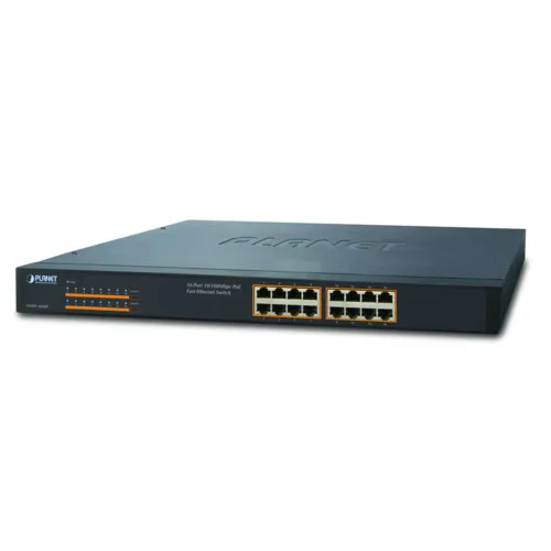 Коммутатор Planet FNSW-1600P (100 Base-TX (100 мбит/с), Без SFP портов)