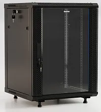 Шкаф телекоммуникационный настенный Hyperline TWB-FC-1866-GP-RAL9004 19" 18U 600 x600 x908мм