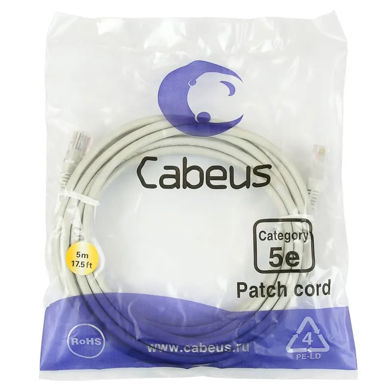 Cabeus PC-UTP-RJ45-Cat.5e-5m