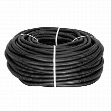 Труба гофр. ПНД Plast с зондом d16мм (25м.) черная EKF