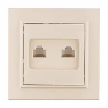 Минск Розетка RJ-45+Phone СП бежевый EKF