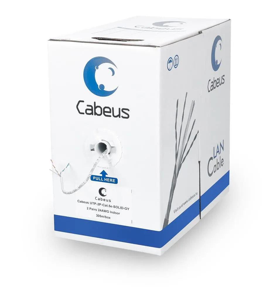 Cabeus UTP-2P-Cat.5e-SOLID-OUT