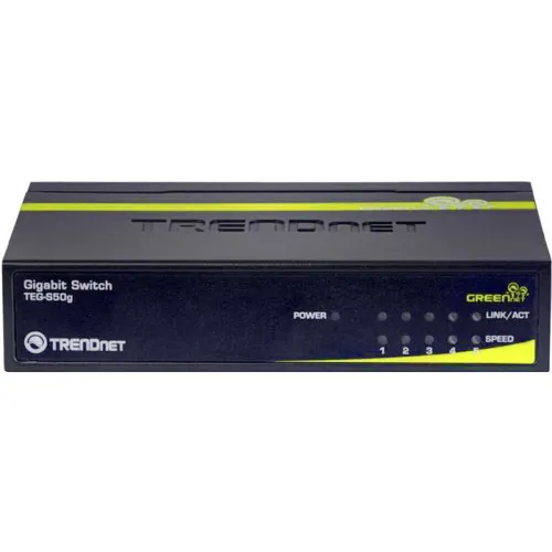 Коммутатор TrendNet TEG-S50g (1000 Base-TX (1000 мбит/с), Без SFP портов)