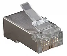 Коннектор RJ11, RJ12, RJ45  Cabeus 8P8C-SH-C6 19" кабель 6  