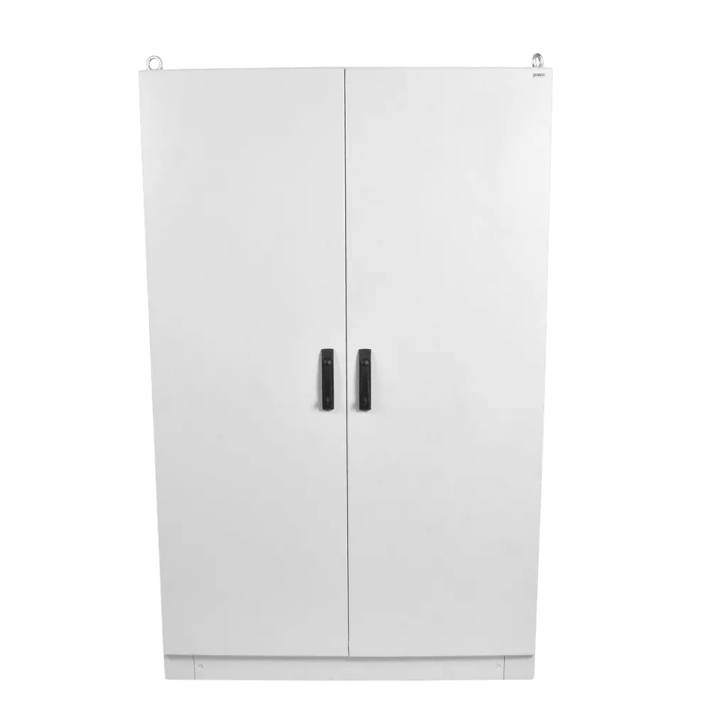 Отдельный электротехнический шкаф IP55 в сборе (В2200×Ш1200×Г600) EME с двумя дверьми, цоколь 100 мм