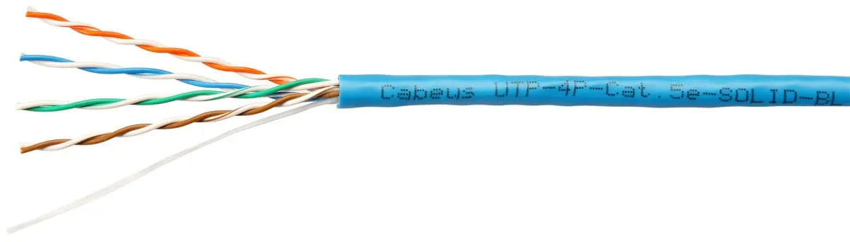 Cabeus UTP-4P-Cat.5e-SOLID-BL