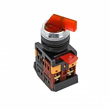 Переключатель ANLC-22 3P красный с подсветкой 24В DC NO+NC EKF