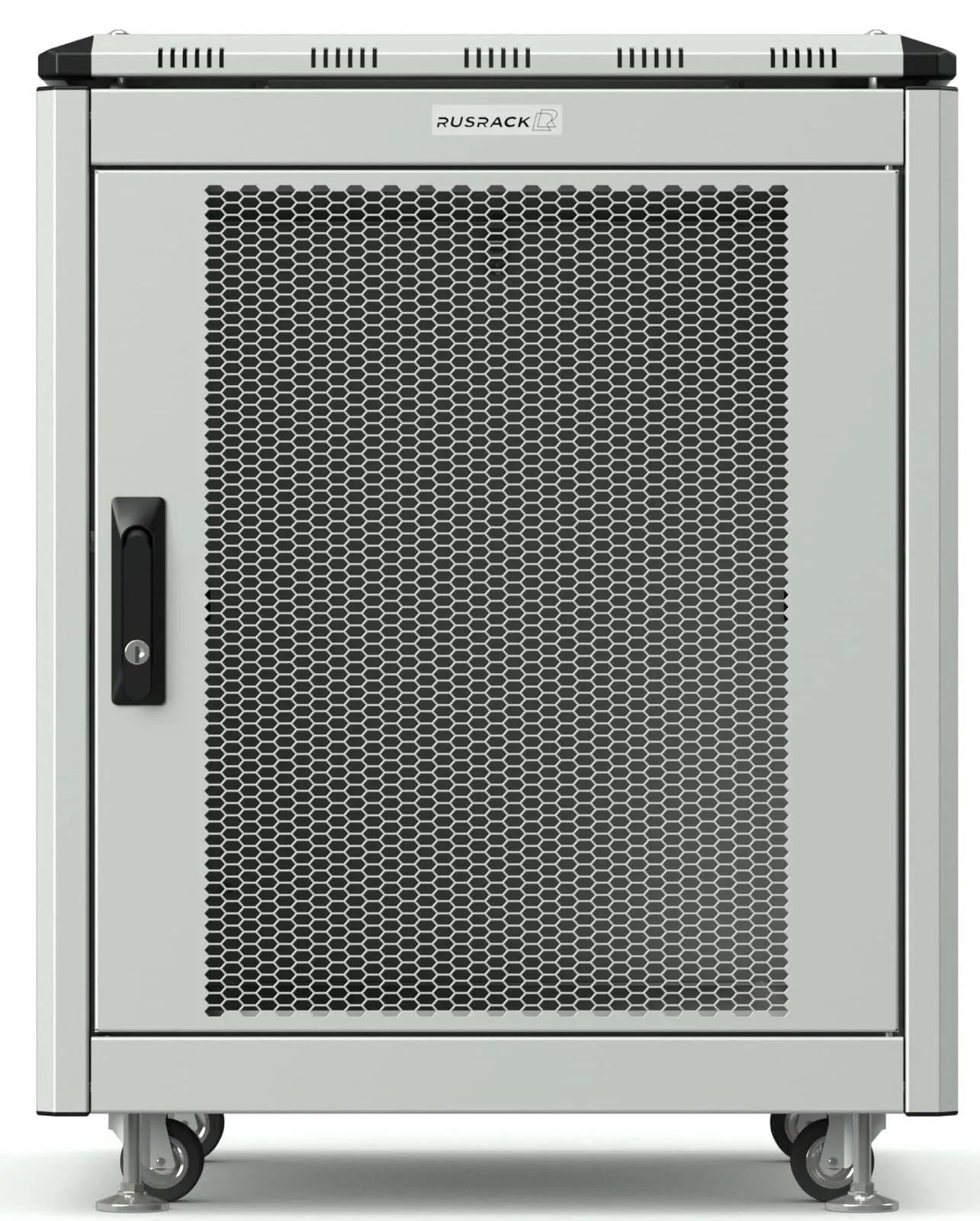 RUSRACK напольный 12U 600х600, перф. дверь
