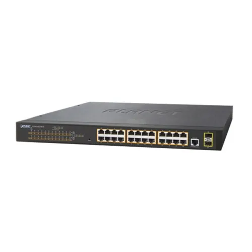 Коммутатор Planet GS-4210-24P2S (1000 Base-TX (1000 мбит/с), 2 SFP порта)