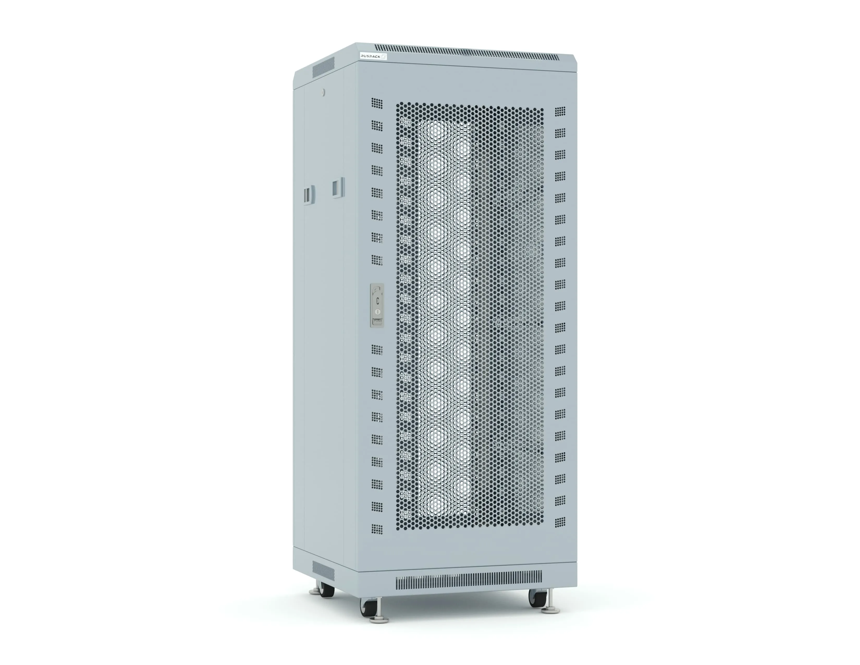 RUSRACK 27U 600х600, перф. дверь