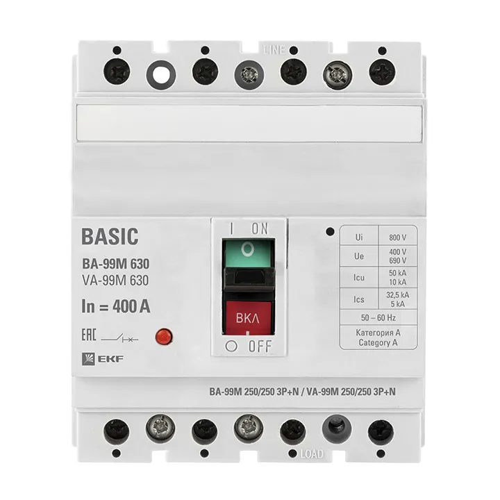 ВА-99М 630/400А 3P+N 50кА EKF