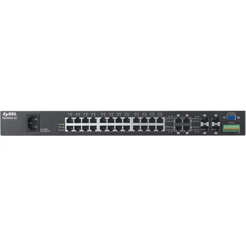 Коммутатор Zyxel MES3500-24 (1000 Base-TX (1000 мбит/с), 4 SFP порта)