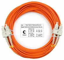 Патч-корд оптический duplex SC-SC 62,5/125 mm 10м LSZH Cabeus