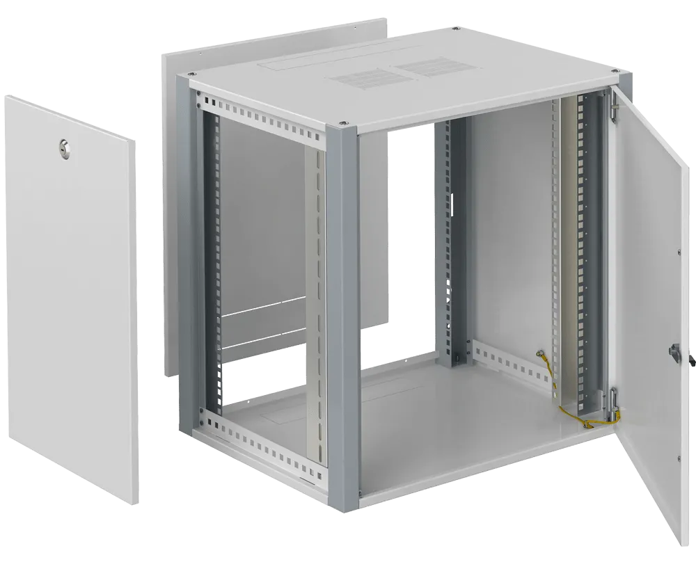 SYSMATRIX WP 6315.720 Шкаф телекоммуникационный настенный 19" 15U 600x350x720mm (ШхГхВ) дверь металл, цвет серый (RAL 7035/RAL7000)