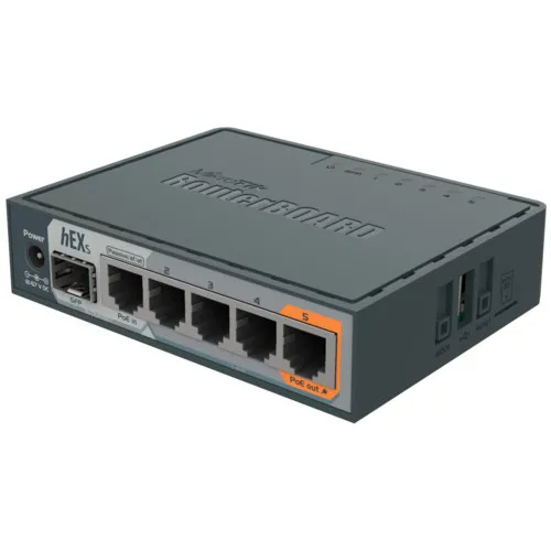 Маршрутизатор Mikrotik hEX S RB760IGS (10/100/1000 Base-TX (1000 мбит/с))